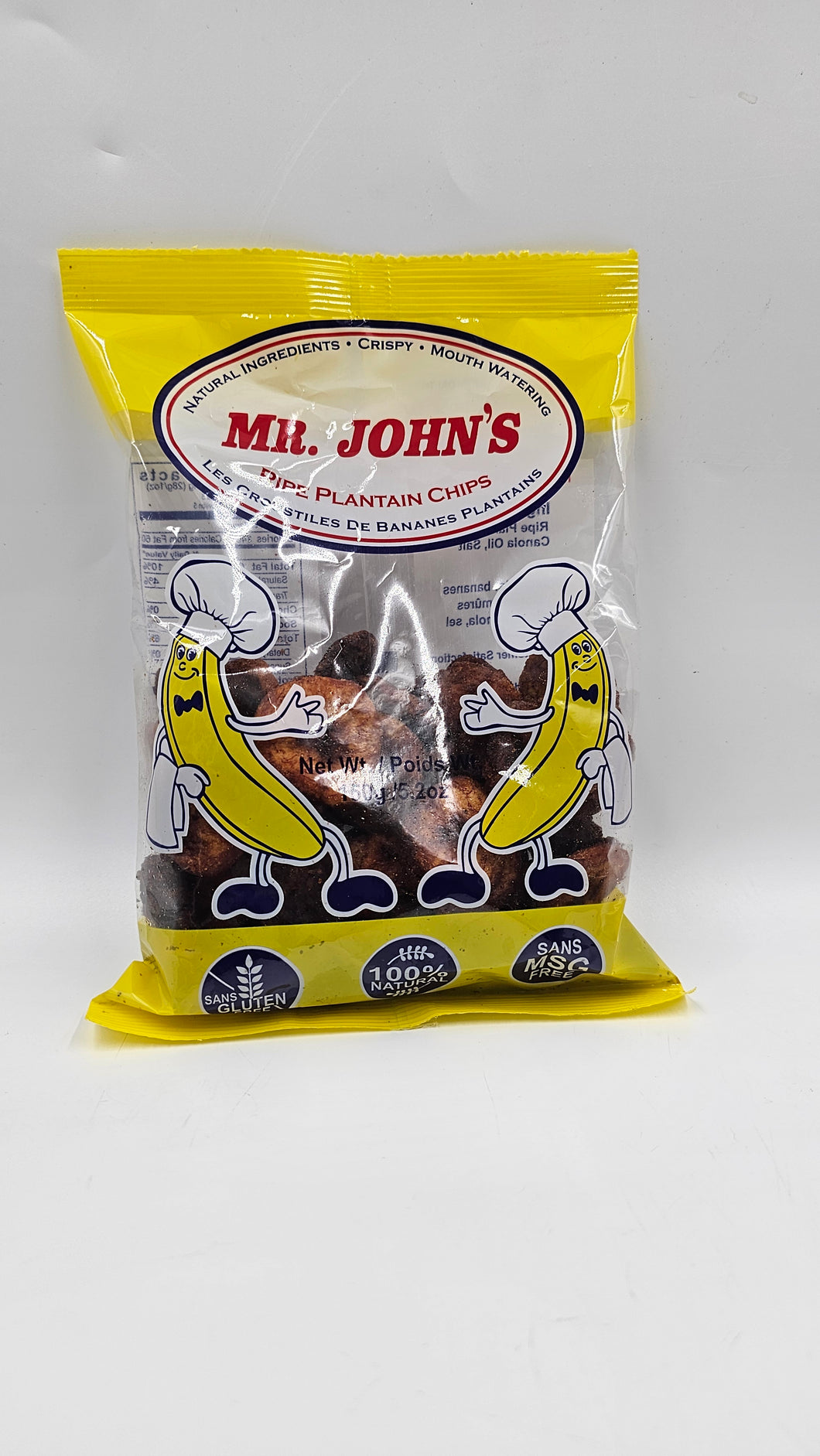 Chips de bananes plantain mûres et sucrées par M. John
