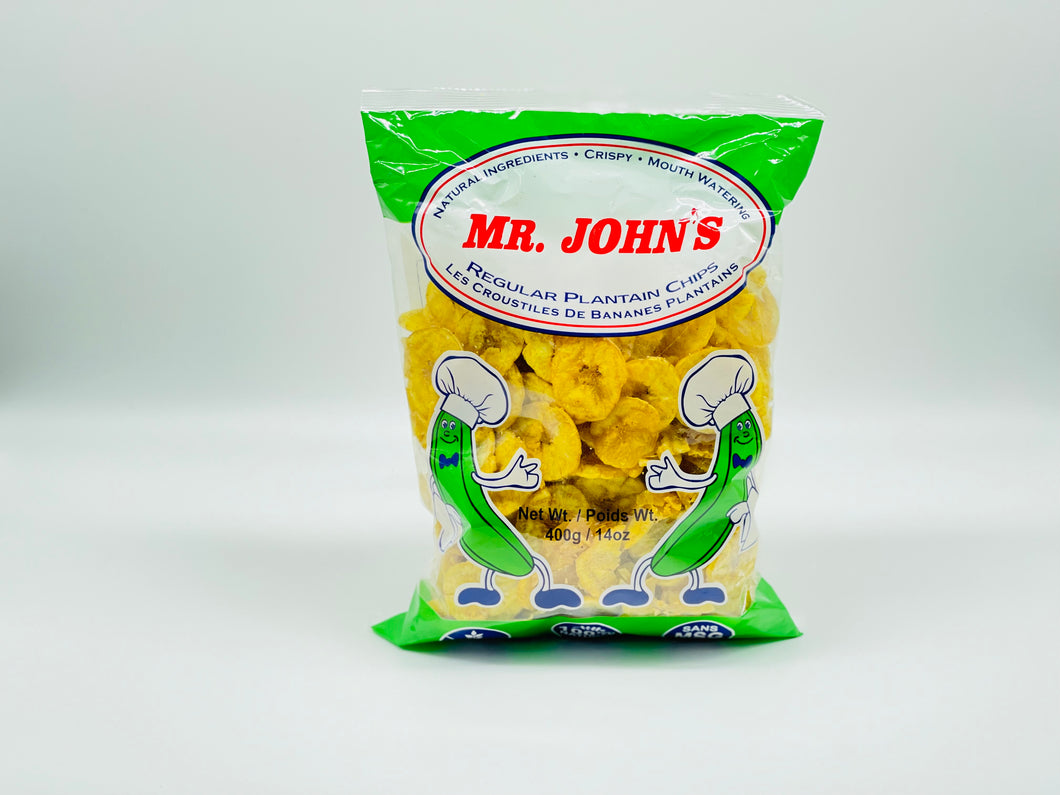 Regular Plantain Chips by Mr John’s - 400 g LARGE